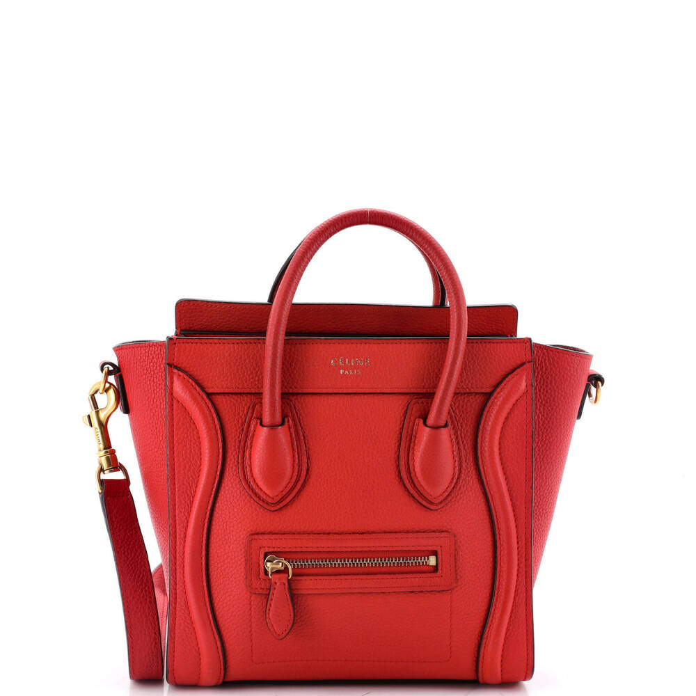 Celine Nano Luggage Bag Grainy Leather